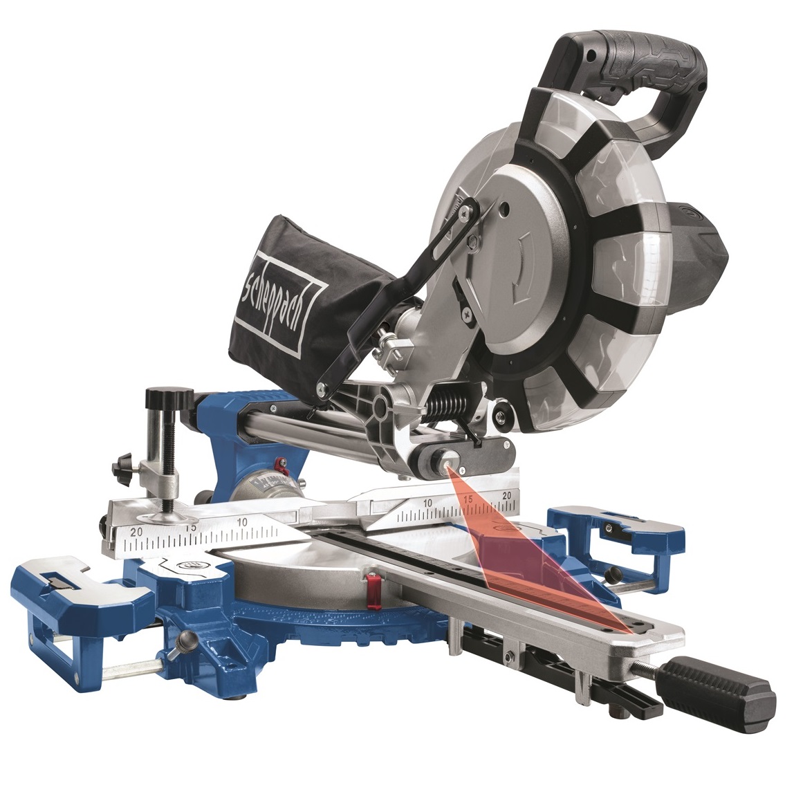 Scheppach csúszósínes lézeres gérvágó 2000 W/ 210mm